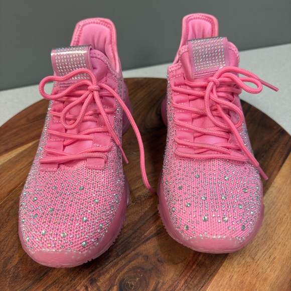 Sparkly Pink Sneakers‎ by Belos  Size 8 Memoryfoam - Picture 2 of 8